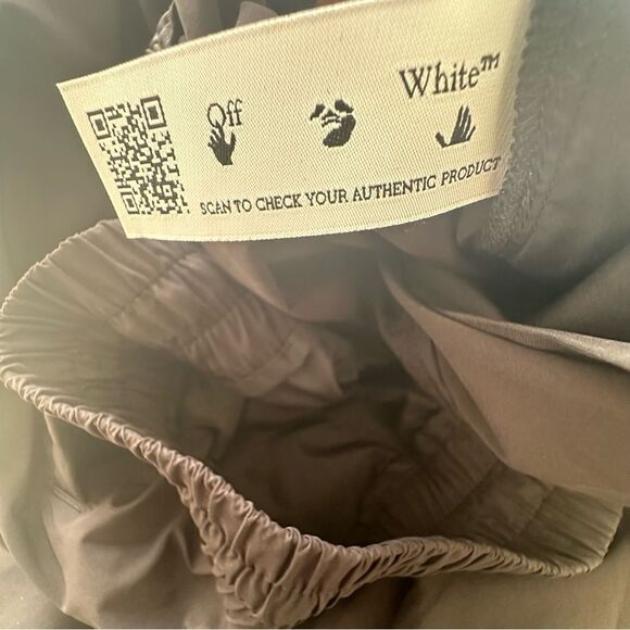 OFF WHITE Sweatpants Men Size Large Black Wide Leg - Picture 14 of 15